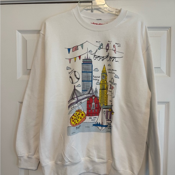 White Boston Graphic Sweatshirt - Picture 2 of 4